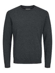 Jack&Jones Plus Pánský svetr JJEBASIC 12250588 Dark Grey Melange (Velikost 6XL)