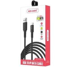 Ven Rychlonabíjecí USB-A na Lightning kabel - Černá KP34005