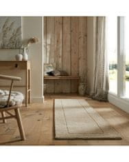 Flair Ručně tkaný běhoun Tuscany Textured Wool Border Natural 60x230