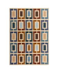 Flair Ručně všívaný kusový koberec Illusion Retro Blocks Blue/Multi 80x150