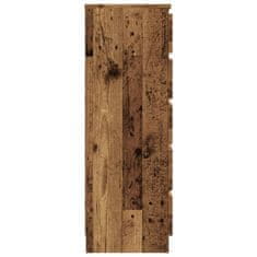 Vidaxl Zásuvková komoda old wood 60 x 36 x 103 cm kompozitní dřevo