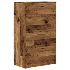 Vidaxl Zásuvková komoda old wood 60 x 36 x 103 cm kompozitní dřevo