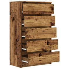 Vidaxl Zásuvková komoda old wood 60 x 36 x 103 cm kompozitní dřevo