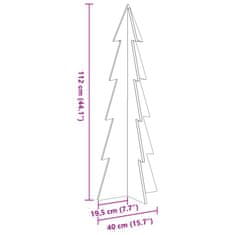 Vidaxl Dřevěný vánoční stromeček na ozdoby 112 cm masivní borové dřevo