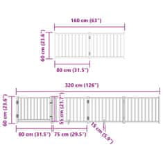 Petromila Zábrana pro psy s dvířky skládací 8 panelů 640 cm topol