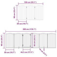 Vidaxl Zábrana pro psy s dvířky skládací 15 panelů 750 cm topol