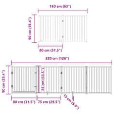 Petromila Zábrana pro psy s dvířky skládací 6 panelů 480 cm topol