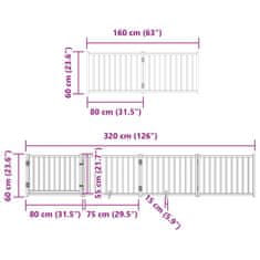 Petromila Zábrana pro psy s dvířky skládací 10 panelů 800 cm topol