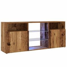 Vidaxl TV stolek s LED old wood 120 x 30 x 50 cm kompozitní dřevo