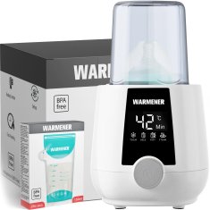 Warmener Ohřívač na lahve, mléko a pokrmy 6v1, sterilizátor Warmener Premium 250W + sáčky na pokrmy ZDARMA