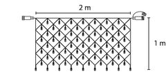 Řetěz MagicHome Christmas MULTI CONNECT Netled, 160 LED studená bílá, jedno světlo, bílý kabel, 230 