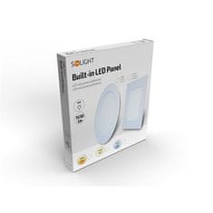 Solight  LED mini panel podhledový 18W/230V/1530Lm/3000K/IP20, bílý, 225x225mm