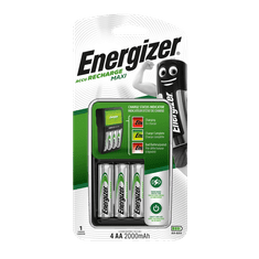 HJ  Kompaktní nabíječka baterií Energizer Maxi + 4 x baterie AA 2000mAh