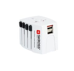 Skross  Cestovní adaptér univerzální pro 150 zemí PA48 MUV 2x USB nabíjecí port 5V/2400mA