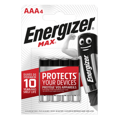 HJ  Baterie AAA/LR03 ENERGIZER MAX+ PowerSeal 4ks (blistr)