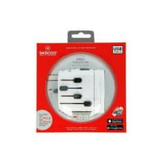 Skross  Cestovní adaptér PA41 PRO World & USB 100V-250V/6,3A/1575W