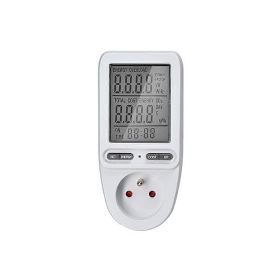 Solight  Digitální měřič spotřeby el. energie 3680W/16A, LCD displej