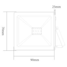 ACA Lightning  LED venkovní reflektor Q 10W/230V/4000K/850Lm/110°/IP66, černý