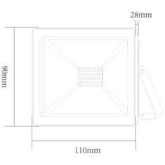 ACA Lightning  LED venkovní reflektor Q 20W/230V/6000K/1760Lm/110°/IP66, černý