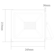 ACA Lightning  LED venkovní reflektor Q 100W/230V/4000K/8600Lm/110°/IP66, černý