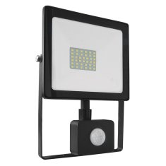 ACA Lightning  LED venkovní reflektor Q 30W/230V/3000K/2400Lm/110°/IP66, pohybový senzor, černý