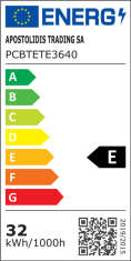 ACA Lightning  LED lineární vodotěsné svítidlo TETE 36W/4000K/3180Lm/120°/IP66