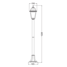 ACA Lightning  Venkovní lucerna PLGP5R max. 40W/E27/IP44, hnědá