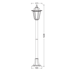 ACA Lightning  Venkovní lucerna PLGQ5W max. 40W/E27/IP44, bílá