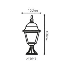 ACA Lightning  Venkovní lucerna HI6043R max. 60W/E27/IP45, hnědá