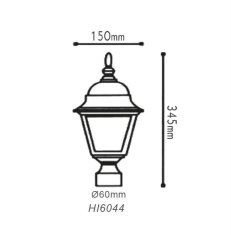 ACA Lightning  Venkovní lucerna HI6044R max. 60W/E27/IP45, hnědá