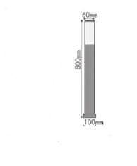 ACA Lightning  Zahradní svítidlo LOOP BT1003BH080 max. 40W/E27/IP45