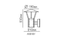 ACA Lightning  Zahradní nástěnné svítidlo CAPO HI8161 max. 40W/GU10/IP44