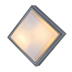 ACA Lightning  Venkovní nástěnné svítidlo CUBE HI5502 max. 40W/2xE27/IP54, šedé