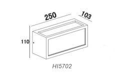 ACA Lightning  Venkovní nástěnné svítidlo CUBE HI5702 max. 40W/E27/IP54, šedé