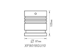 ACA Lightning  Venkovní bodové stropní svítidlo ANCE XF9018GU10 max. 50W/230V/GU10/IP65, šedé