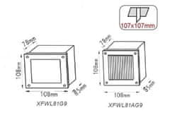 ACA Lightning  Venkovní zápustné svítidlo XFWL81G9 max. 40W/G9/230V/IP54, šedé