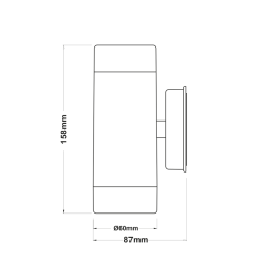 ACA Lightning  Slim venkovní bodové svítidlo SL7031G max. 2 x 3W LED/GU10/230V/IP65, šedé