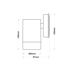 ACA Lightning  Slim venkovní bodové svítidlo SL7032B max. 3W LED/GU10/230V/IP65, černé