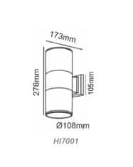 ACA Lightning  Venkovní bodové svítidlo HI7001R max. 2 x 60W/GU10/230V/IP54, hnědé