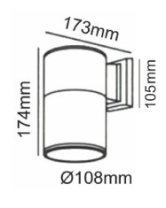 ACA Lightning  Venkovní bodové svítidlo HI7002W max. 60W/GU10/230V/IP54, bílé