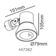 ACA Lightning  Venkovní bodové svítidlo HI7362 max. 35W/GU10/230V/IP54, šedé