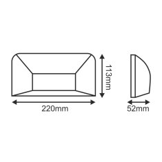 ACA Lightning  LED přisazené svítidlo SLIM 6W/230V/3000K/350Lm/110°/IP65/IK08, hnědé