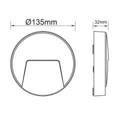 ACA Lightning  LED přisazené svítidlo SLIM 3W/230V/3000K/200Lm/55°/IP65/IK08, kruhové bílé