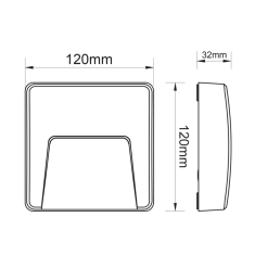 ACA Lightning  LED přisazené svítidlo SLIM 3W/230V/3000K/200Lm/60°/IP65/IK08, bílé