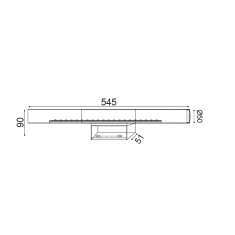 ACA Lightning  LED nástěnné svítidlo TINKY 13W/230V/3200K/980Lm/360°/IP44, chrom