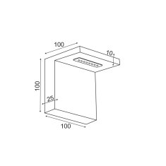 ACA Lightning  LED nástěnné dekorativní svítidlo TETRIS 4W/230V/3000K/330Lm/120°/IP20, matné černé