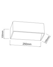 ACA Lightning  LED nástěnné dekorativní svítidlo NEPHELE 6W/230V/3000K/590Lm/IP20, matné bílé, L350374L