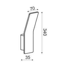 ACA Lightning  LED nástěnné dekorativní svítidlo ZEN 6W/230V/3000K/540Lm/100°/IP20, šedé