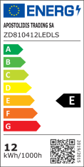 ACA Lightning  LED nástěnné dekorativní svítidlo FOGA 12W/230V/3000K/1050Lm/110°/IP20, černé