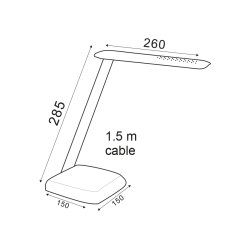 ACA Lightning  LED stmívatelná stolní lampička FUTUR 5W/230V/3000K-4000K-6000K/320Lm/120°/IP20, černá